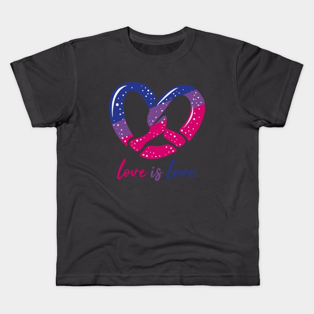 Bisexual Pride Pretzel Kids T-Shirt by snapoutofit